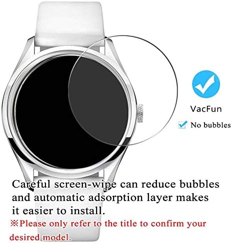 Synvy [3 Pack] מגן מסך זכוכית מחוסמת, תואם ל- Garmin vivomove Luxe Milanese/עור 9H Film Smartwatch Smart Watch